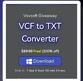 VovSoft VCF to TXT Converter Full Version Free Download 2025